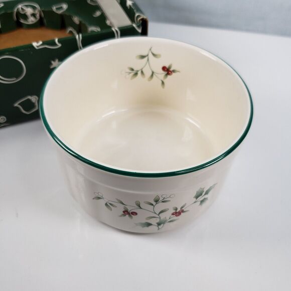 Pfaltzgraff Winterberry Dip Mix Set 4.5” Bowl Spreader in box USA NOS Christmas - Picture 8 of 14